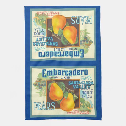 Pars  Fruit Crate Art Kitchen Towel Theedoek (Verticaal)