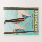 Parsenn Zwitserland ski reisposter. Legpuzzel (Horizontaal)