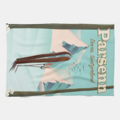 Parsenn Zwitserland ski reisposter. Theedoek (Horizontaal)