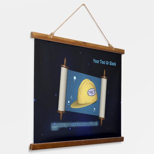 Parshat Bereshit - Yesh M'ayn Bouw Hangend Wandkleed (Gebogen)