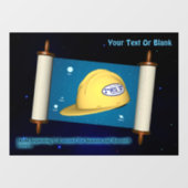 Parshat Bereshit - Yesh M'ayn Bouw Raamsticker (Vel)