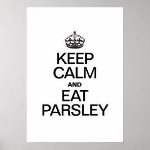 PARSLEY BEWAREN EN ETEN POSTER