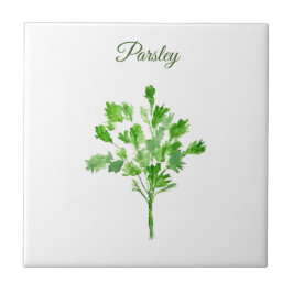 Parsley Herb Greenery Kitchen Culinaire Green Chic Tegeltje