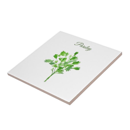 Parsley Herb Greenery Kitchen Culinaire Green Chic Tegeltje (Zijkant)