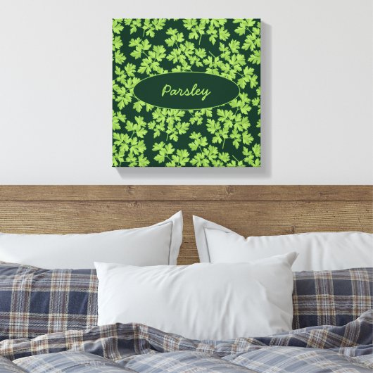 Parsley Pattern Canvas Afdruk (Insitu (Slaapkamer))