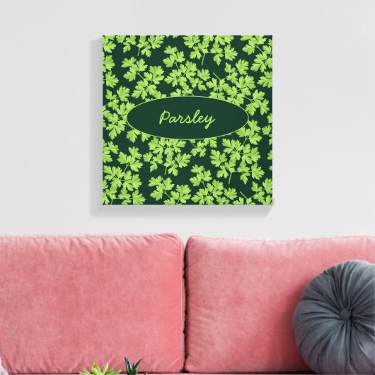 Parsley Pattern Canvas Afdruk (Insitu (Woonkamer))