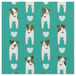 Parson Jack Russell honden met harten ELKE kleur Stof