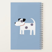 Parson Jack Russell Terrier Dog Aangepaste naam Notitieboek (Achterkant)