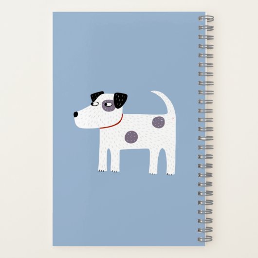 Parson Jack Russell Terrier Dog Aangepaste naam Notitieboek (Achterkant)