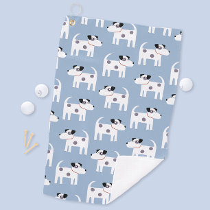 Parson Jack Russell Terrier Dog Pattern Blue Golfhanddoek