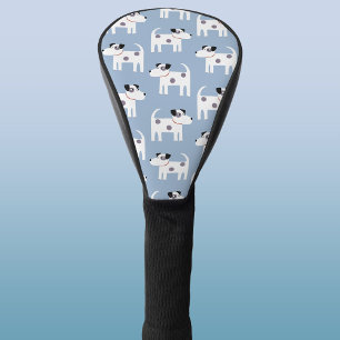Parson Jack Russell Terrier Dog Pattern Blue Golfheadcover