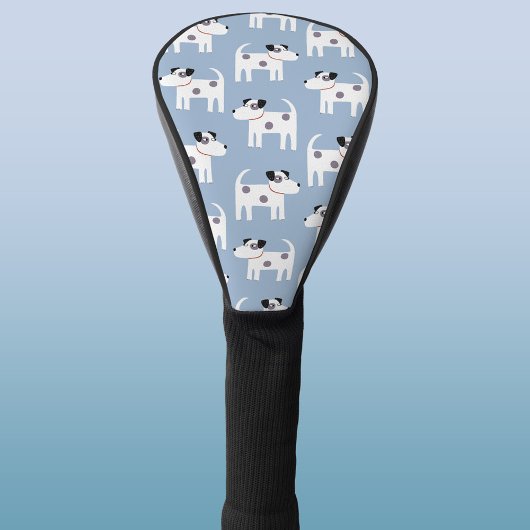 Parson Jack Russell Terrier Dog Pattern Blue Golfheadcover