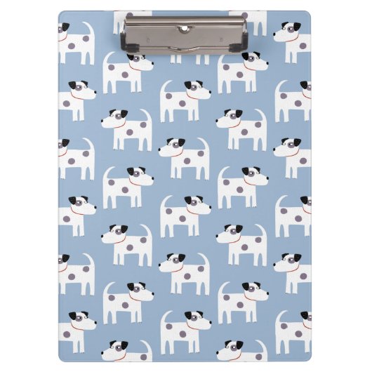 Parson Jack Russell Terrier Dog Pattern Blue Klembord (Voorkant)