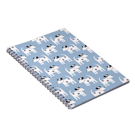 Parson Jack Russell Terrier Dog Pattern Blue Notitieboek (Rechterzijde)