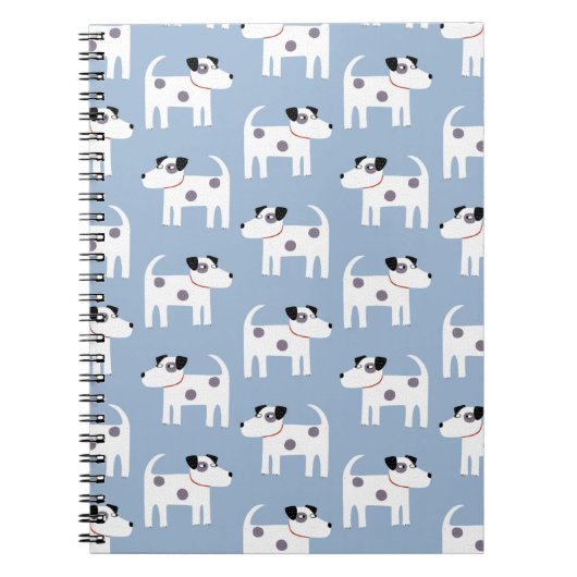 Parson Jack Russell Terrier Dog Pattern Blue Notitieboek (Voorkant)