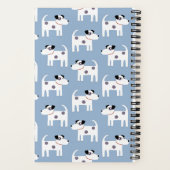 Parson Jack Russell Terrier Dog Pattern Blue Notitieboek (Achterkant)