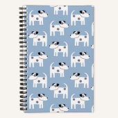 Parson Jack Russell Terrier Dog Pattern Blue Notitieboek (Voorkant)