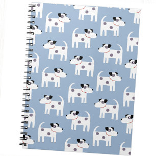 Parson Jack Russell Terrier Dog Pattern Blue Notitieboek