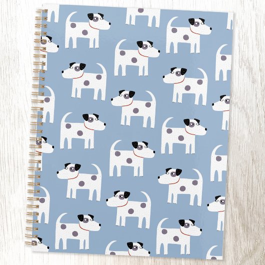 Parson Jack Russell Terrier Dog Pattern Blue Planner