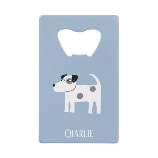 Parson Jack Russell Terrier Hond gepersonaliseerd Creditkaart Flessenopener (Voorkant)