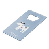 Parson Jack Russell Terrier Hond gepersonaliseerd Creditkaart Flessenopener (Achterkant Gekanteld)