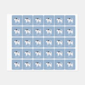 Parson Jack Russell Terrier Hond gepersonaliseerd Labels (Vel)
