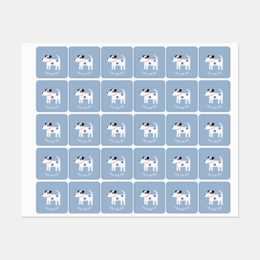 Parson Jack Russell Terrier Hond gepersonaliseerd Labels (Vel)