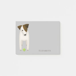 Parson Jack Russell Terrier met schattige hoofdkan Post-it® Notes