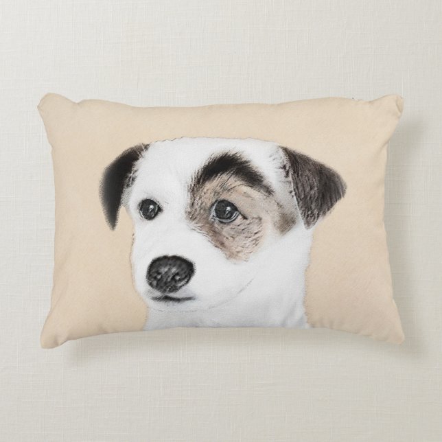 Parson Jack Russell Terrier Painting - Dog Art Accent Kussen (Voorkant)