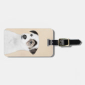 Parson Jack Russell Terrier Painting - Dog Art Bagagelabel (Voorkant horizontaal)