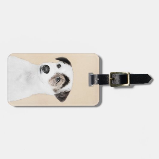 Parson Jack Russell Terrier Painting - Dog Art Bagagelabel (Voorkant horizontaal)