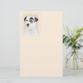 Parson Jack Russell Terrier Painting - Dog Art Briefpapier (Staand voorkant)