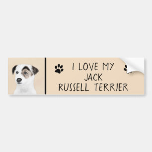 Parson Jack Russell Terrier Painting - Dog Art Bumpersticker