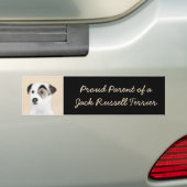 Parson Jack Russell Terrier Painting - Dog Art Bumpersticker (Op auto)