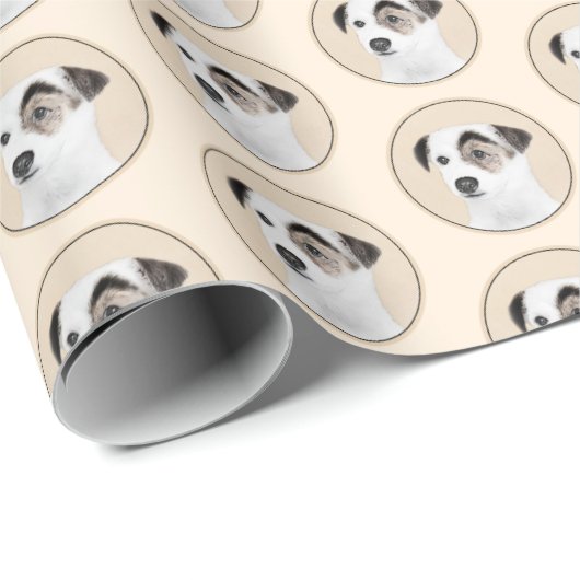 Parson Jack Russell Terrier Painting - Dog Art Cadeaupapier (Rol Hoek)