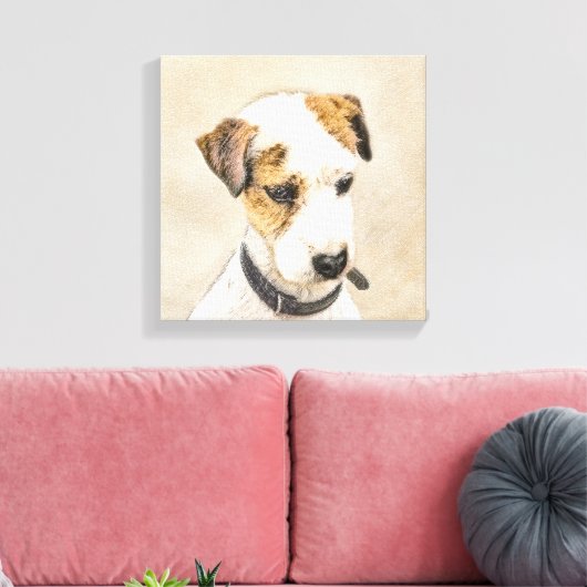 Parson Jack Russell Terrier Painting - Dog Art Canvas Afdruk (Insitu (Woonkamer))