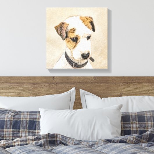 Parson Jack Russell Terrier Painting - Dog Art Canvas Afdruk (Insitu (Slaapkamer))