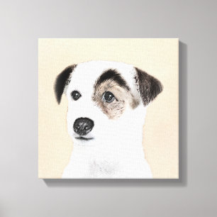 Parson Jack Russell Terrier Painting - Dog Art Canvas Afdruk