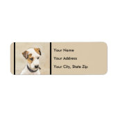 Parson Jack Russell Terrier Painting - Dog Art Etiket (Voorkant)
