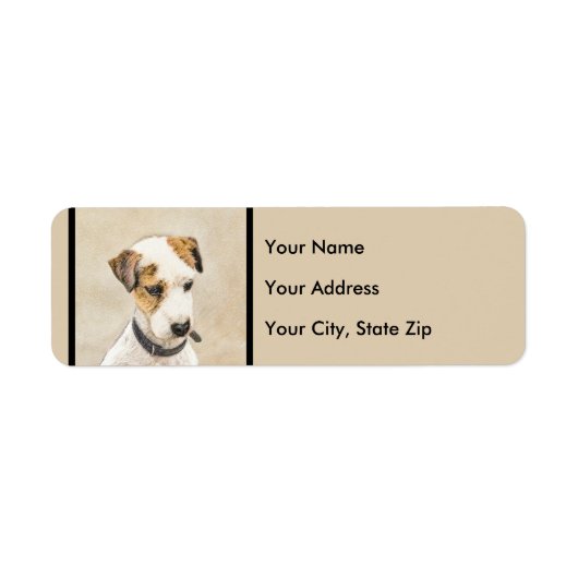 Parson Jack Russell Terrier Painting - Dog Art Etiket (Voorkant)