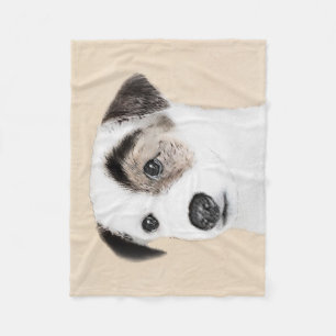 Parson Jack Russell Terrier Painting - Dog Art Fleece Deken