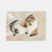Parson Jack Russell Terrier Painting - Dog Art Fleece Deken (Voorkant (Horizontaal))