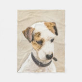 Parson Jack Russell Terrier Painting - Dog Art Fleece Deken (Voorkant)