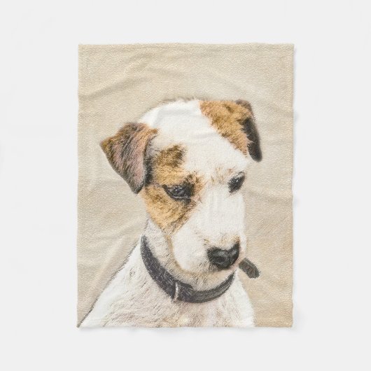 Parson Jack Russell Terrier Painting - Dog Art Fleece Deken (Voorkant)