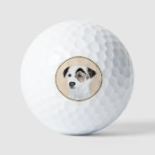 Parson Jack Russell Terrier Painting - Dog Art Golfballen (Voorkant)