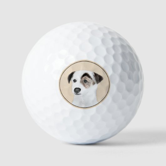Parson Jack Russell Terrier Painting - Dog Art Golfballen (Voorkant)
