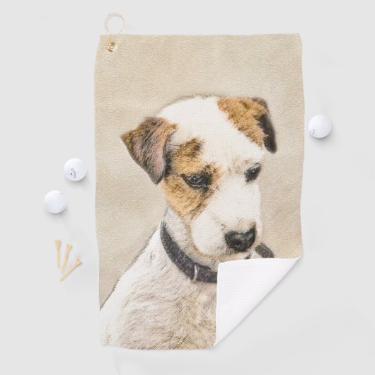 Parson Jack Russell Terrier Painting - Dog Art Golfhanddoek (Insitu)