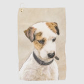 Parson Jack Russell Terrier Painting - Dog Art Golfhanddoek (Voorkant)