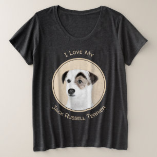 Parson Jack Russell Terrier Painting - Dog Art Grote Maat T-shirt