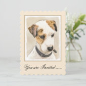 Parson Jack Russell Terrier Painting - Dog Art Kaart (Staand voorkant)